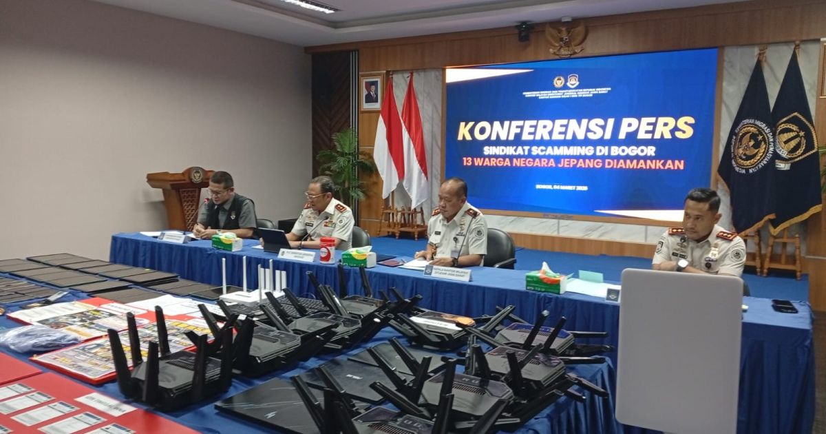Sindikat Scamming WNA Jepang Digulung di Sentul, Imigrasi Bogor Amankan 13 Pelaku