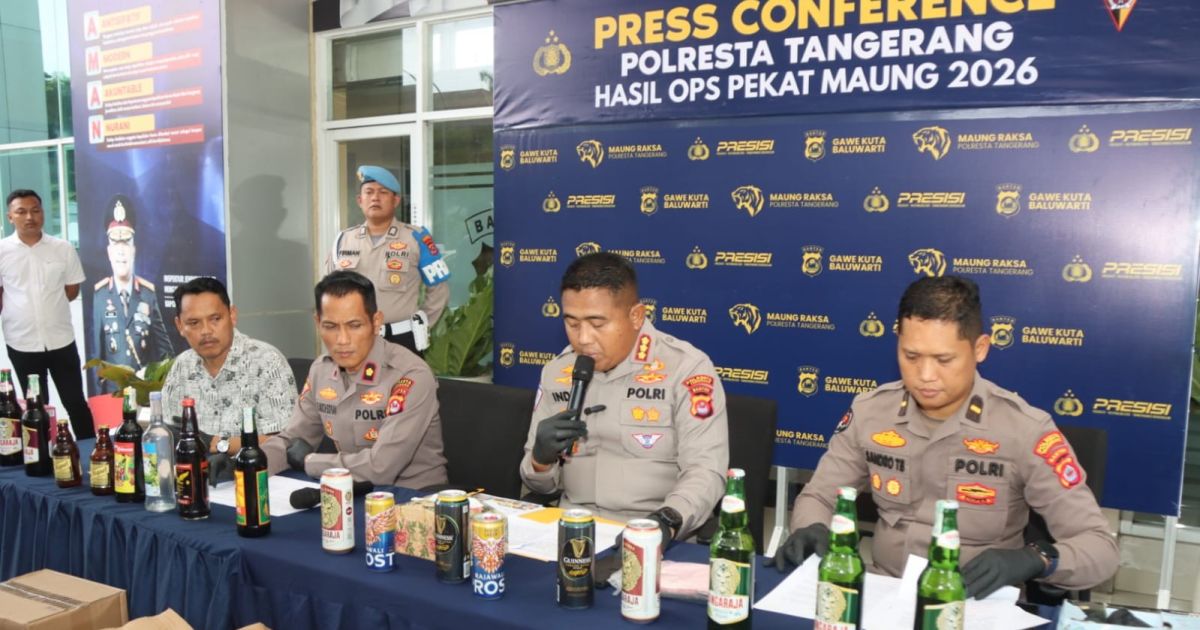 Polresta Tangerang Sita Ribuan Miras dan Obat Keras, 10 Ribu Jiwa Diklaim Terselamatkan