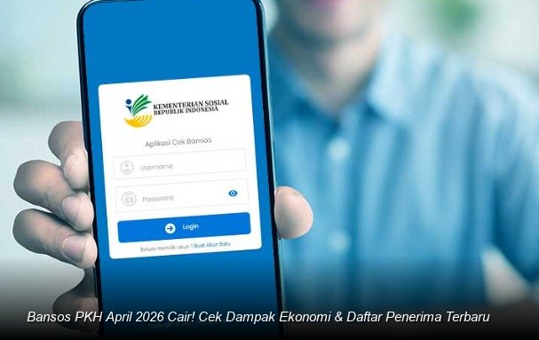 INFO RESMI KEMENSOS - Tampilan website cekbansos.kemensos.go.id di layar gawai, menunjukkan proses verifikasi data penerima bantuan sosial.