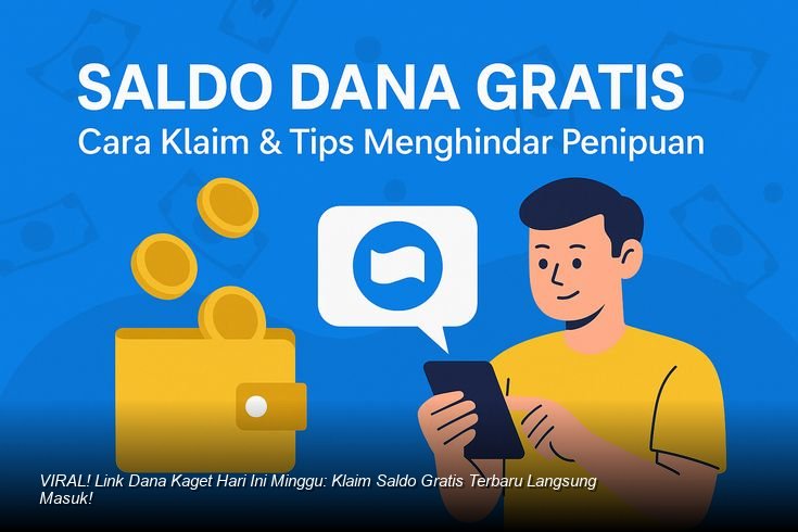 Ilustrasi smartphone menampilkan notifikasi saldo DANA masuk setelah mengklaim amplop digital berwarna merah.