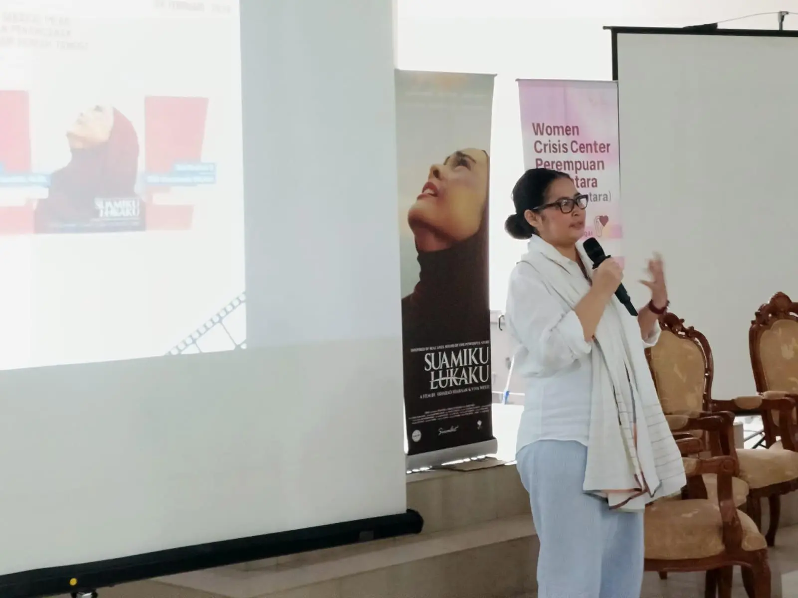 Di Acara WCC Puantara, HMT, dan Preview Film Suamiku Lukaku, Sutradara Viva Westi: Kekerasan Tidak Boleh Ditoleransi, Stop Normalisasi KDRT