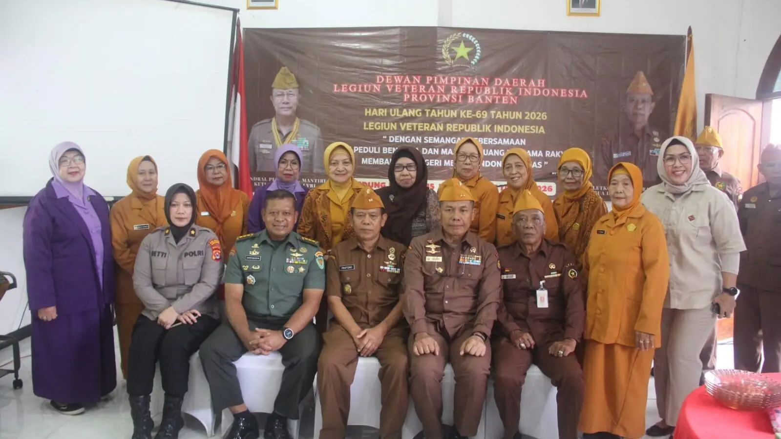 Kasrem 064/Maulana Yusuf Hadiri HUT ke-69 LVRI di Serang, Soroti Pentingnya Warisan Nilai Juang