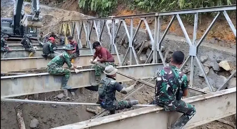 BNPB: Enam Jembatan Bailey di Aceh Rampung, Pembangunan 12 Titik Lain Dipercepat