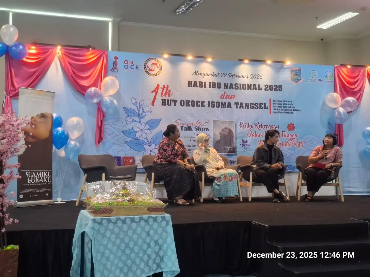 HUT OKEOCE Isoma dan Seruan Stop Normalisasi KDRT Melalui Preview Film Suamiku Lukaku