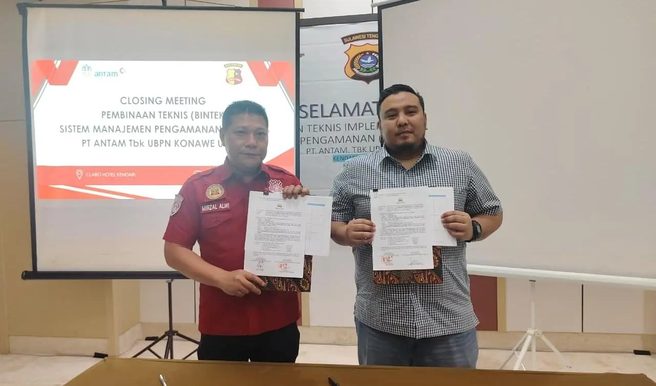 PT Antam UBPN Konawe Utara Raih Skor 86, Dalam Bintek Polri