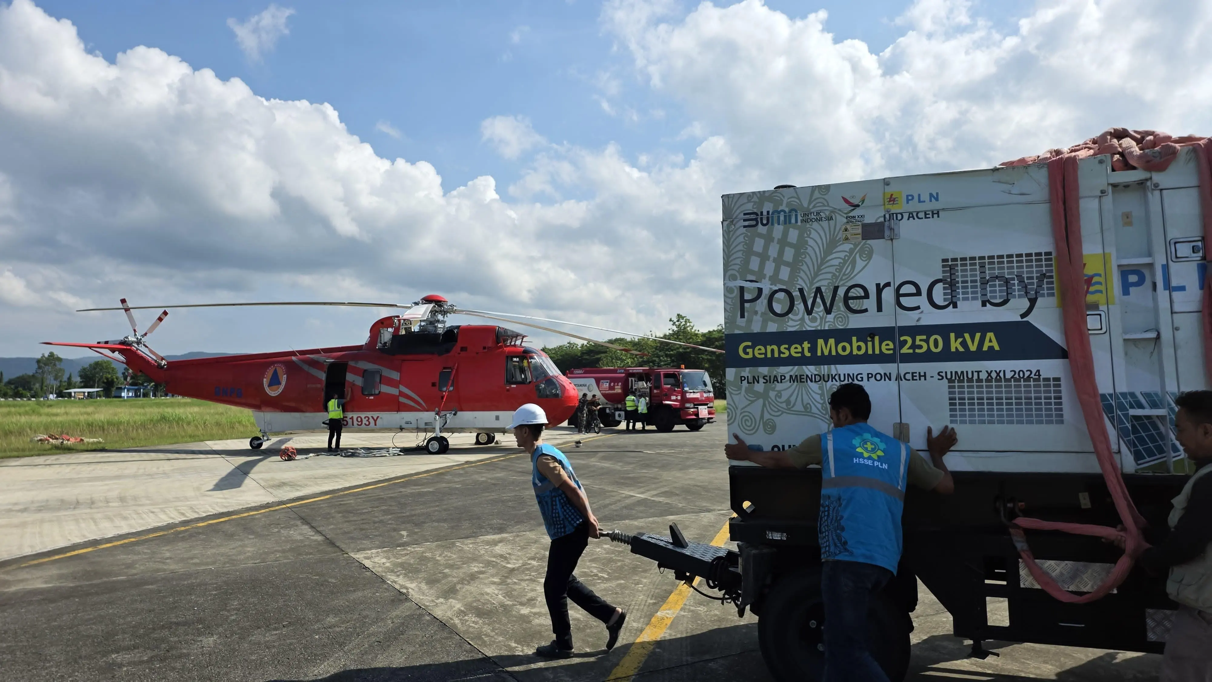 BNPB Kerahkan Helikopter untuk Pasok Listrik Darurat RSUD Takengon