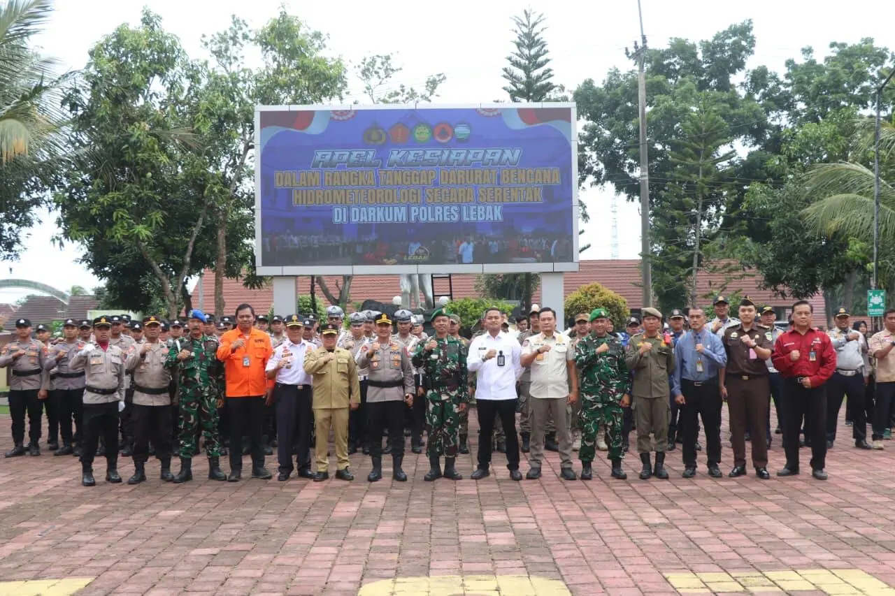 Kapolres Lebak Pimpin Apel Kesiapan Tanggap Darurat Bencana