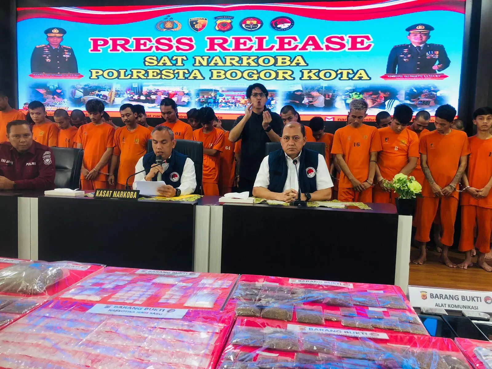 Polresta Bogor Berhasil Ungkap 28 Kasus Narkoba di September