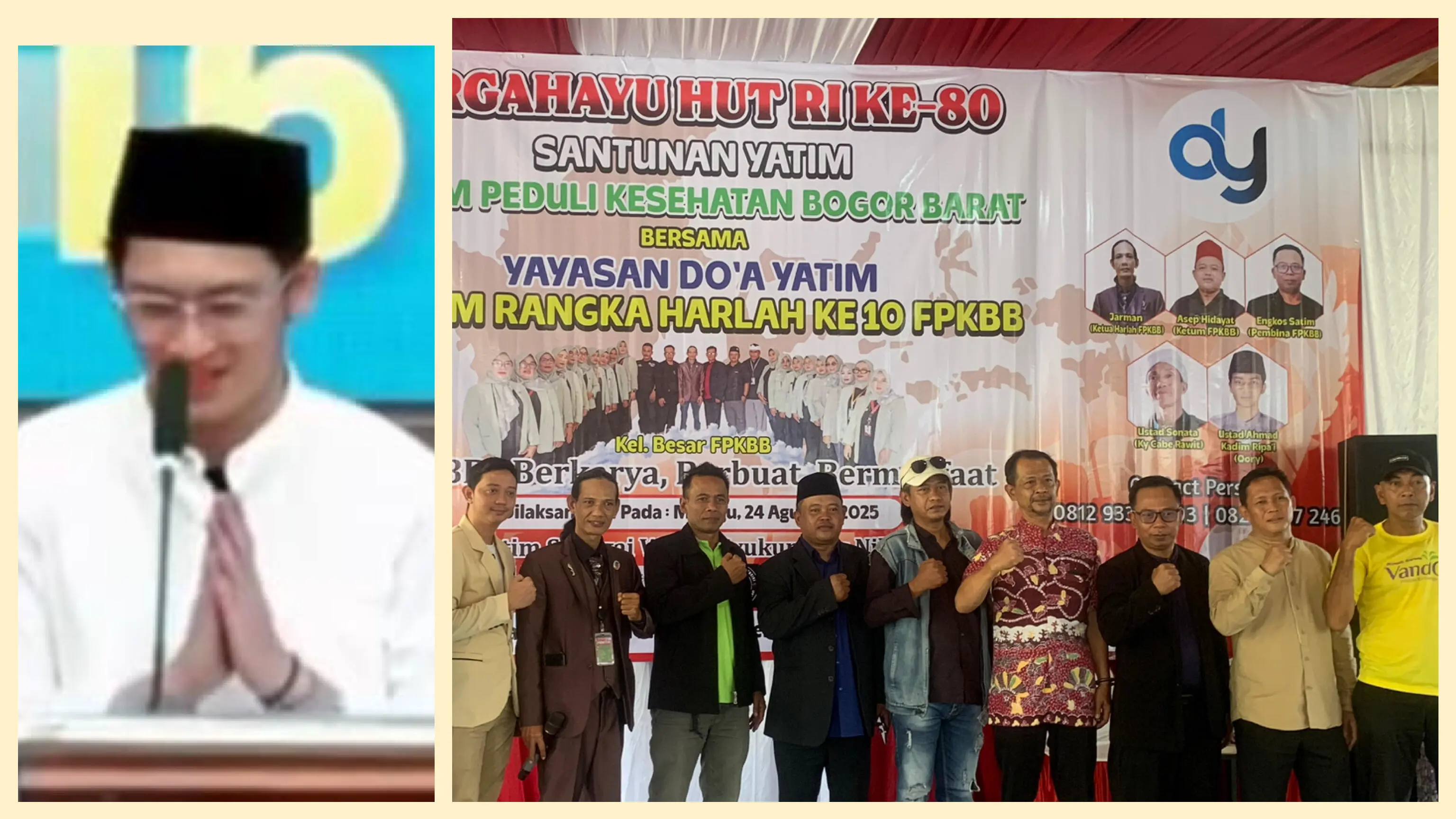 Ketua Yayasan Doa Yatim Apresiasi 10 Tahun FPKBB dengan Penuh Kepedulian