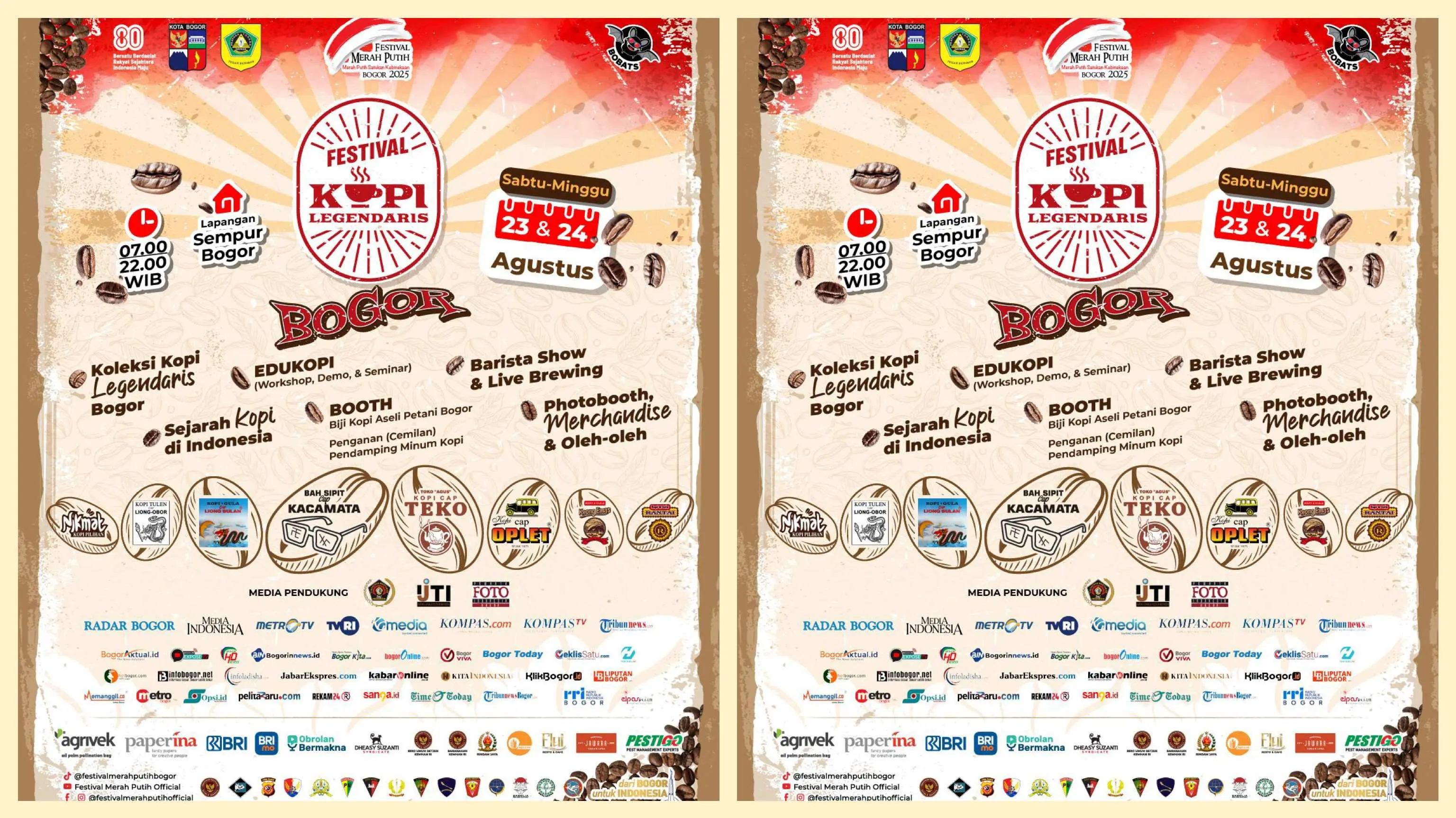 CEK Festival Kopi Legendaris Bogor 2025: Aroma dan Kenangan di Lapangan Sempur 23-24 Agustus!