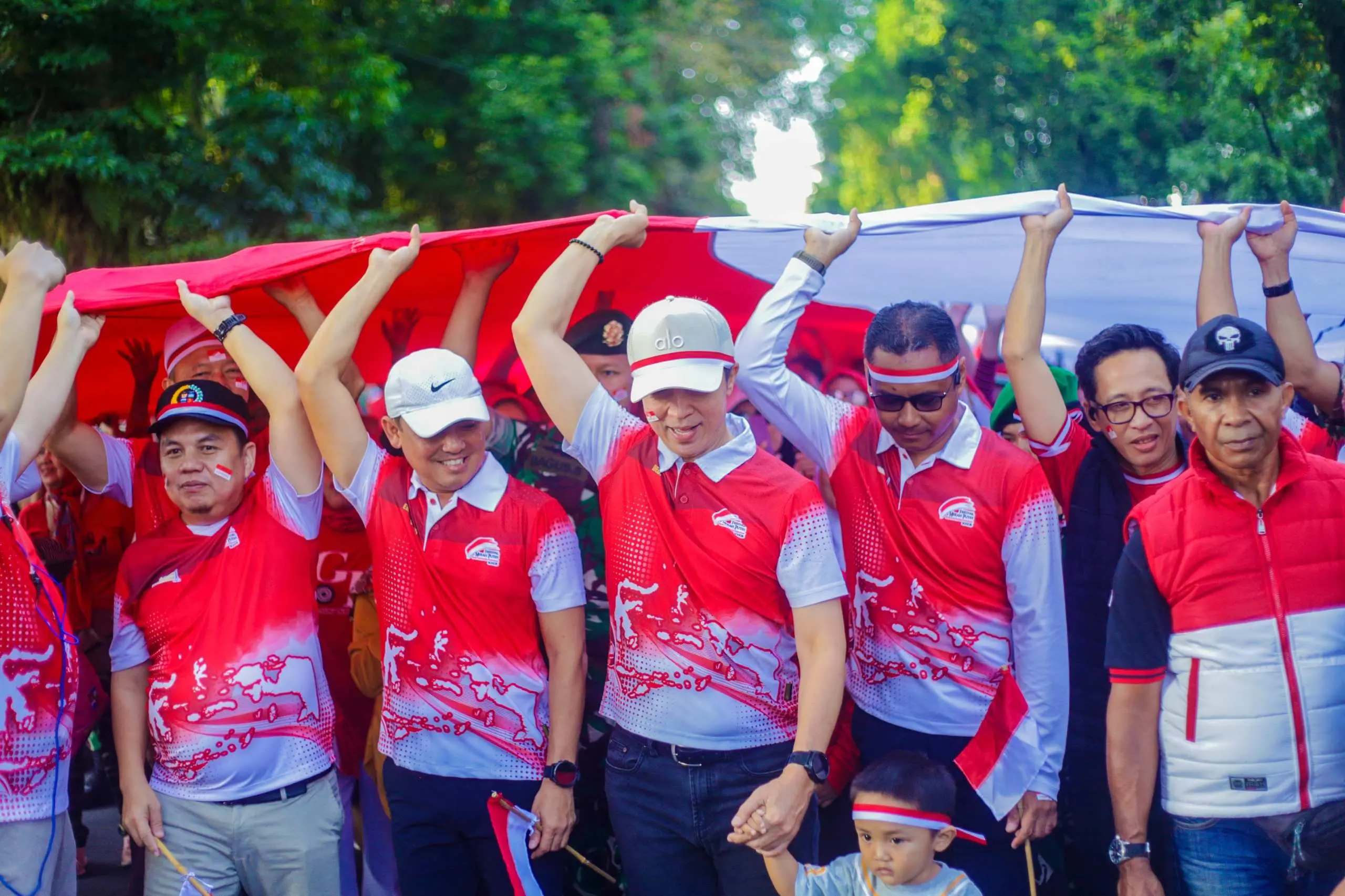 Kemeriahan Kirab Merah Putih di Kota Bogor