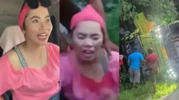 Sopir Wanita Kendarai Truk Fuso Terguling di Jalur Santigi, Usai Live di Facebook