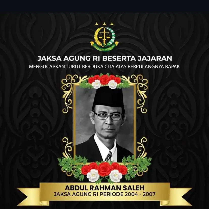 Mantan Jaksa Agung Abdul Rahman Saleh Meninggal Dunia
