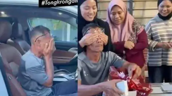 11 Anak Berikan Mobil Kejutan untuk Ayah di Hari Pernikahan, Warganet Terharu!