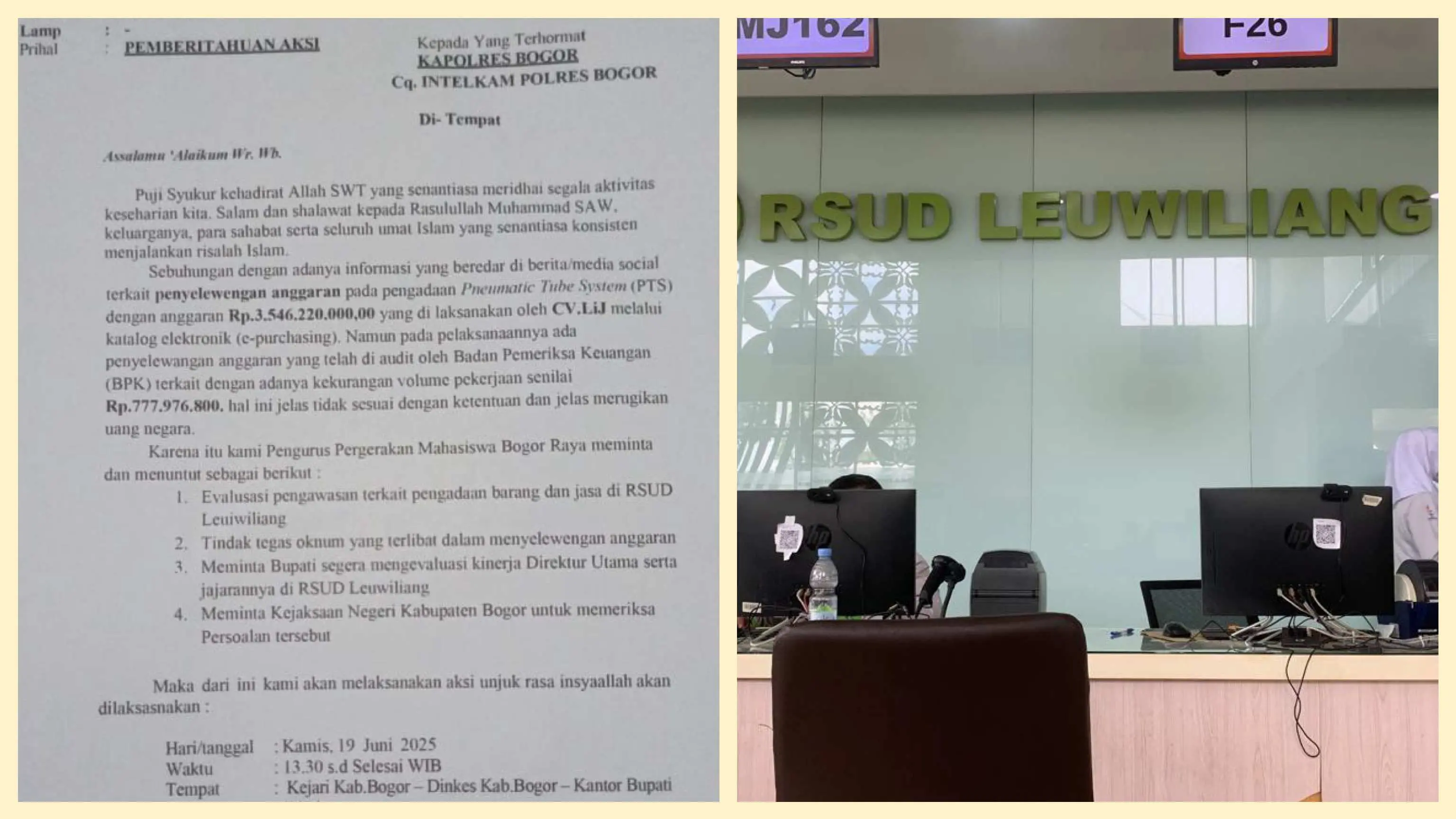 Demo Mahasiswa Perihal RSUD Leuwiliang Batal, Misteri di Balik Pembatalan Aksi Dipertanyakan Publik