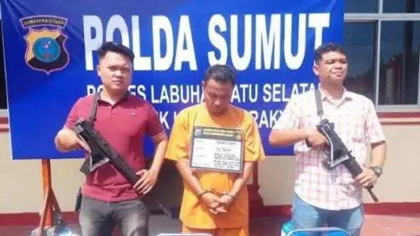 Berawal dari Perkelahian di Warung Tuak, Pria di Labusel Tusuk Tetangganya hingga Tewas Akhirnya Dibekuk Polisi