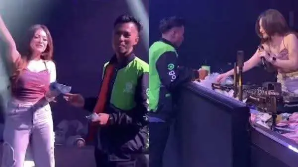 Ini Sosok Pria Driver Ojol Sawer Nathalie Holscher saat Nge DJ di Banjarmasin, Ternyata?