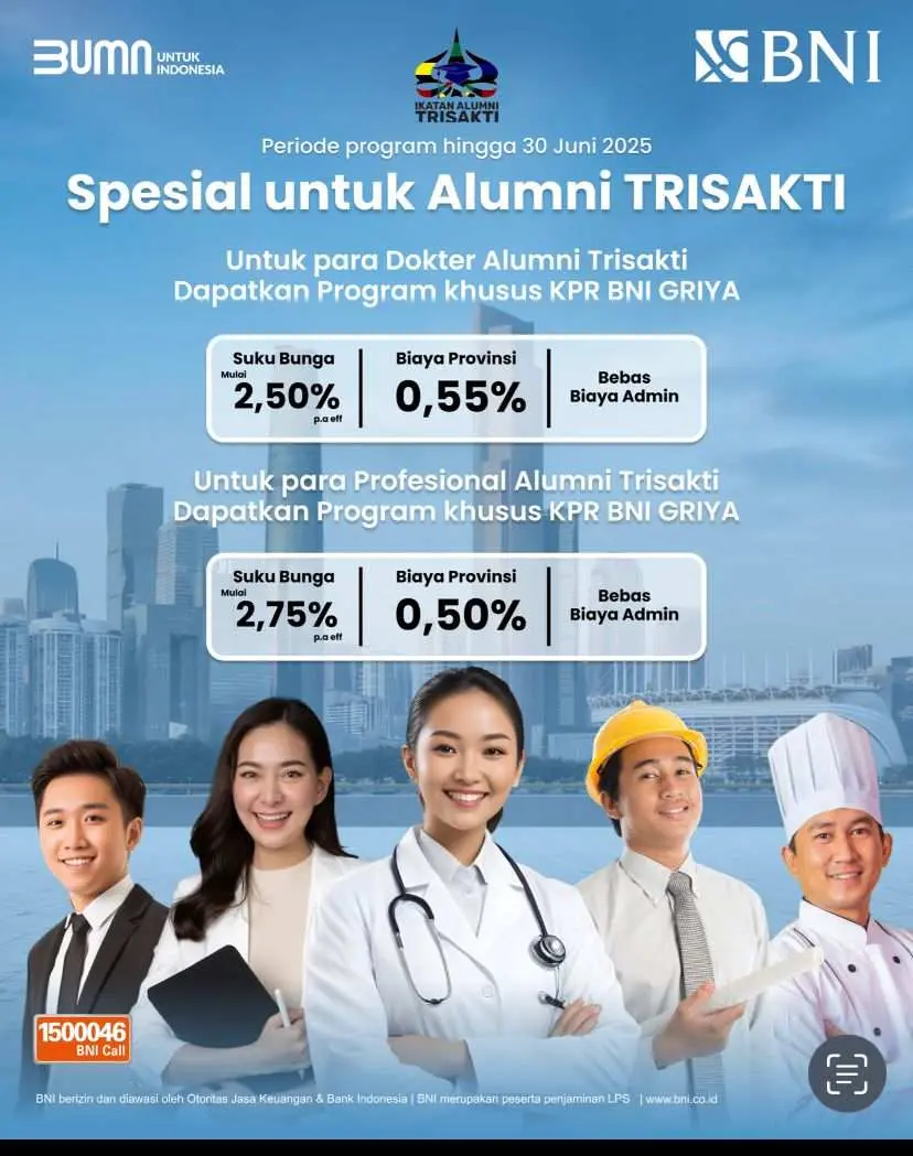BNI Harmoni Ajak Alumni Trisakti Manfaatkan Program KPR Khusus, Solusi Hunian Ringan bagi Profesional Muda