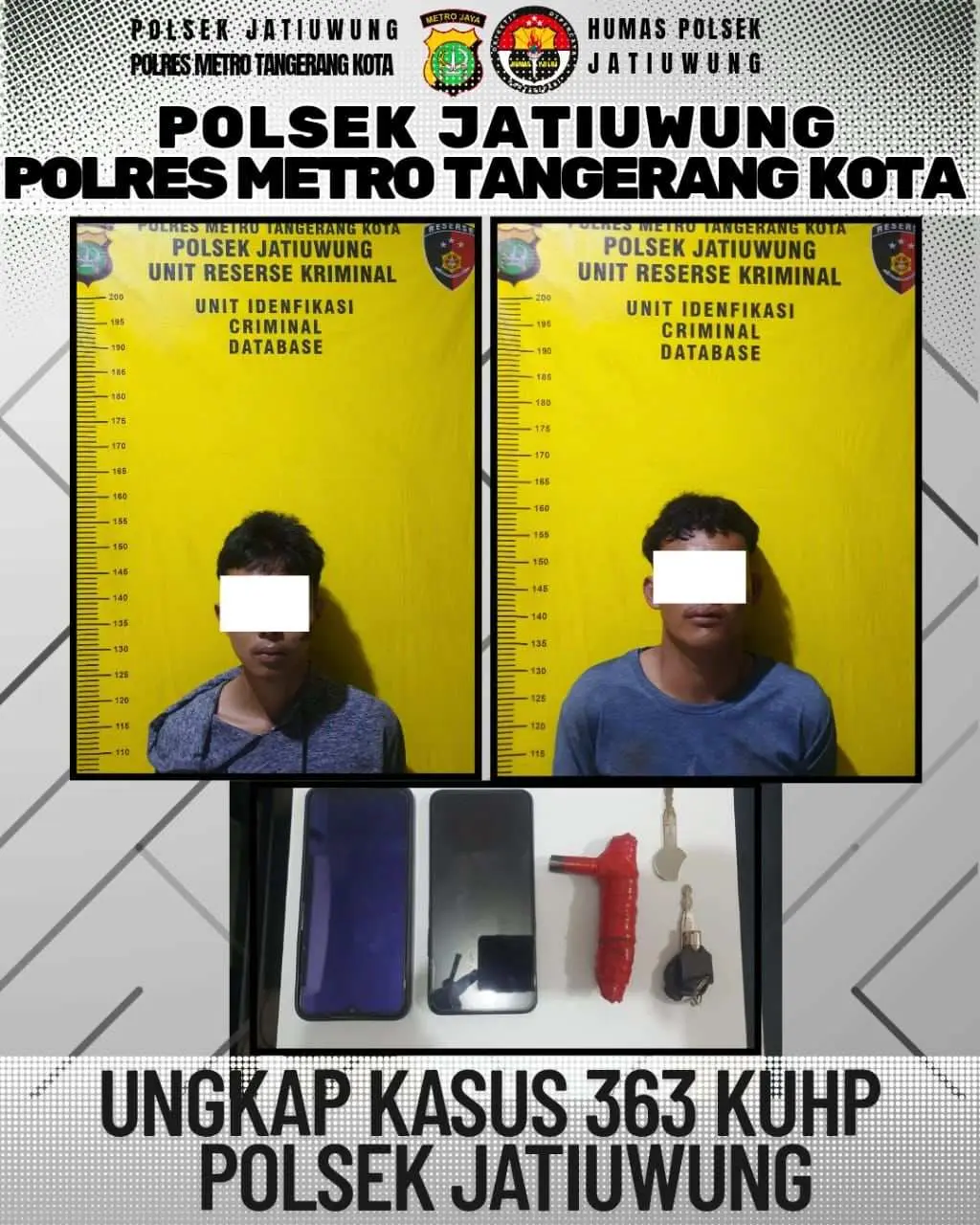 Terbongkar! Komplotan Curanmor di Tangerang Sudah Beraksi 50 Kali, Dua Pelaku Diringkus