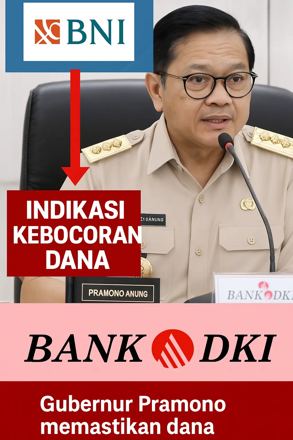 Bank BNI Disebut Perihal Kebocoran Dana Bank DKI, Gubernur Pramono Tegaskan Dana Nasabah Aman