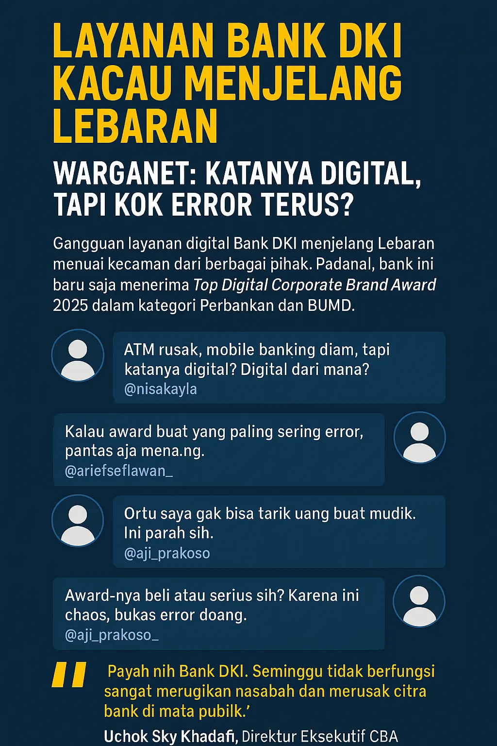 Bank DKI Krisis Kepercayaan Digital, Ketika Gagal di Momen Paling Kritis dan Isu Serangan Siber