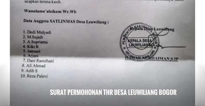 Nama Dedi Mulyadi Diseret Minta THR: Bukan Gubernur, Tapi Linmas Desa Leuwiliang Bogor