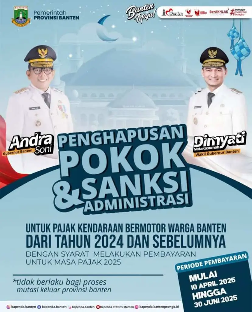 CEK Pajak Kendaraan Anda di LINK Ini: Program Pemutihan Pajak Kendaraan Banten 2025