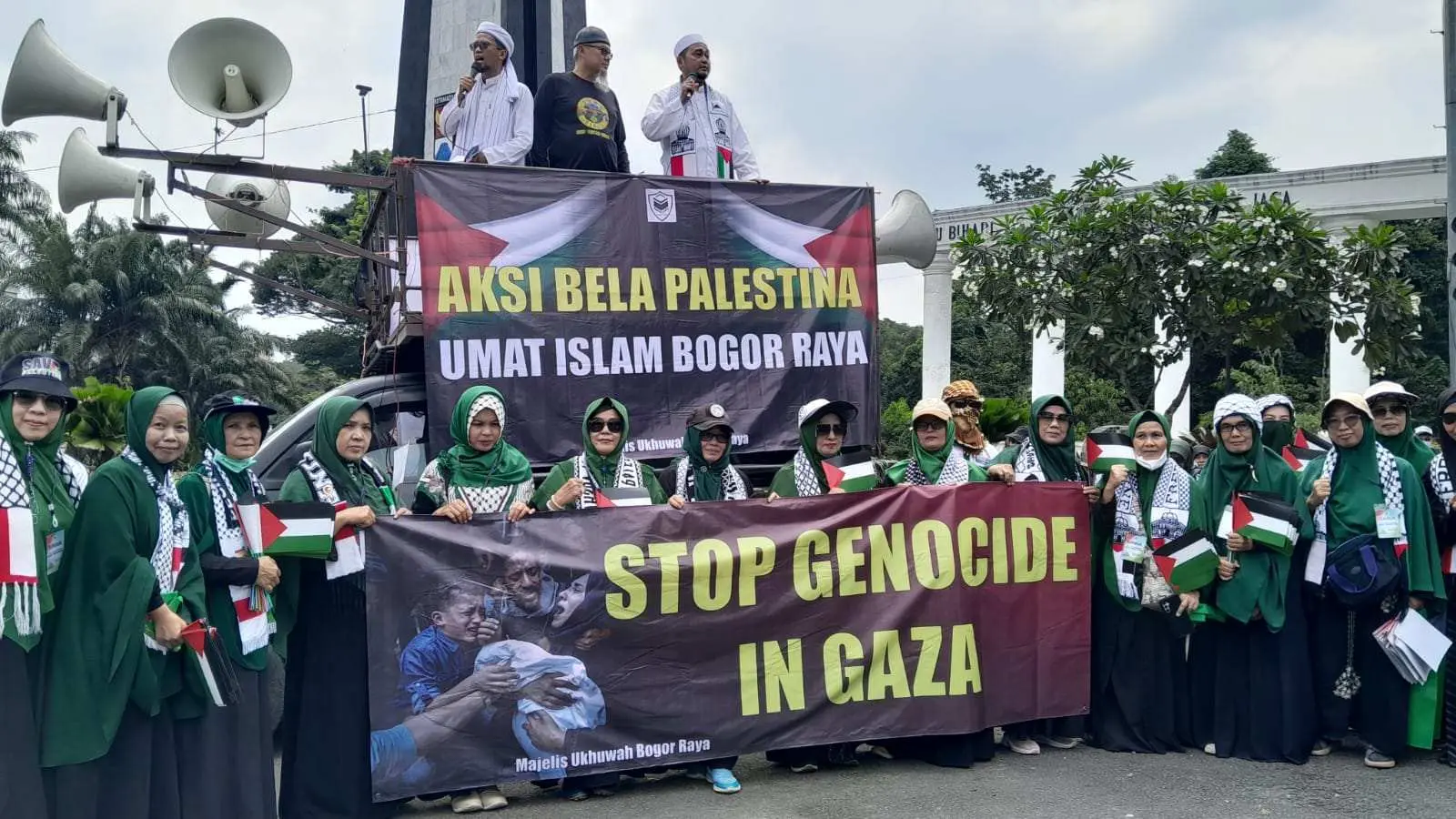 Ratusan Massa di Bogor Gelar Aksi Bela Palestina, Serukan Hentikan Genosida