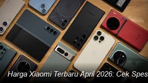 Tampilan elegan dari smartphone Xiaomi terbaru dipamerkan di atas meja kaca dengan pencahayaan studio yang menonjolkan bingkai logamnya.