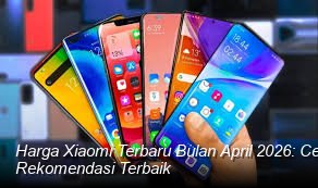 Tampilan smartphone Xiaomi terbaru dengan bingkai tipis, menonjolkan modul kamera besar dan layar yang menyala penuh di studio foto modern.
