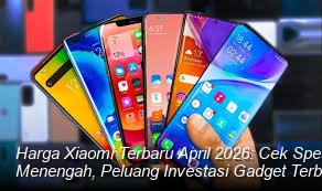Tampilan elegan dari smartphone Xiaomi terbaru dengan bezel tipis, menonjolkan modul kamera besar di bawah pencahayaan studio yang terang.