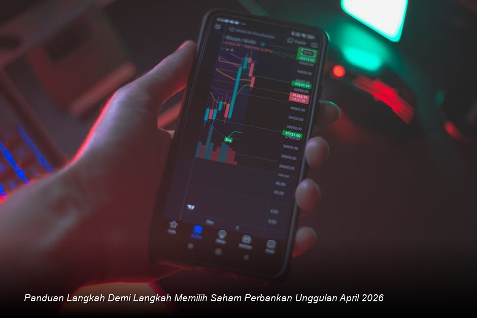 Visualisasi grafik lilin (candlestick) saham berwarna hijau yang menunjukkan tren kenaikan stabil di layar monitor bursa efek modern.